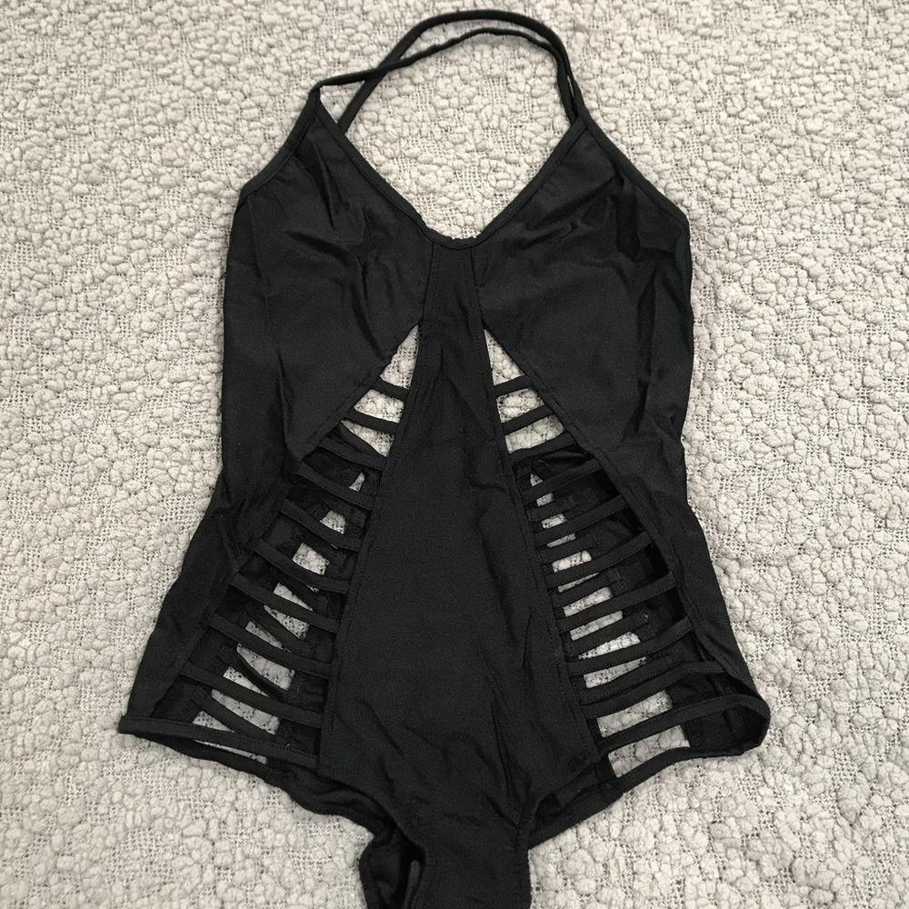 Cut out side body suit